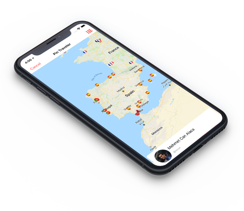 Pin Traveler Sharing Screen